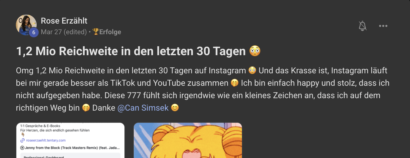 Erfolgsgeschichte: Rose Erzählt – 1,2 Mio Reichweite in 30 Tagen