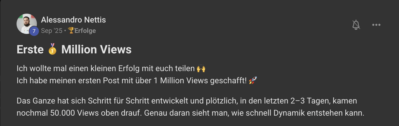 Erfolgsgeschichte: Alessandro Nettis – Erste Million Views
